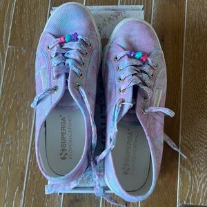 Worn once Superga x Loveshackfancy sneakers in women’s size 7.5 in original box!